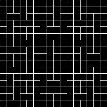 White Square Block Seamless on Black Background Stock Illustration