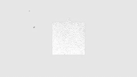 White Square box being made with dropping multiple balls Stock Footage 141252970