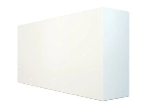 White square box. Cardboard box, container, packaging. 3d illustration. Isolated Stock Illustration