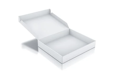 White square box Illustrazione stock