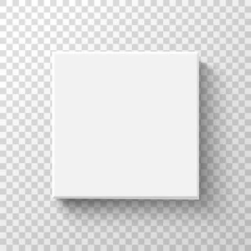 White square box top view. Open 3D gift boxes. Stock Illustration