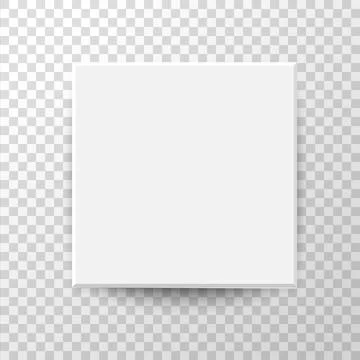 White square box top view. Open gift boxes. Container mockup. Realistic paper 스톡 일러스트