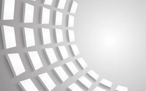 White square box white white light abstract background Illustrazione stock