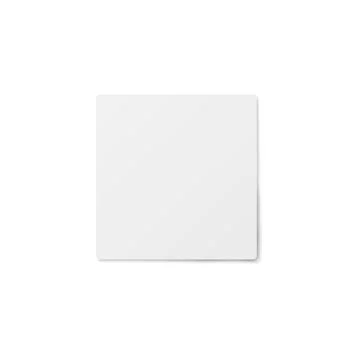 White square coaster mockup - blank realistic protection pad Stock Illustration