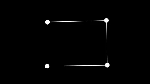 White square with corner handles on black background Stock Footage 308239691