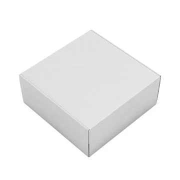 A white Square Corrugated Box image isolated on a white background Illustrazione stock