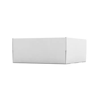 A white Square Corrugated Box image isolated on a white background Stock Illustration