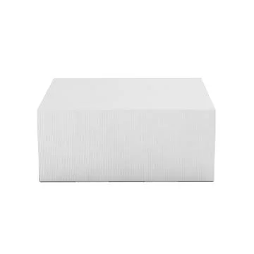 A white Square Corrugated Box image isolated on a white background Illustrazione stock
