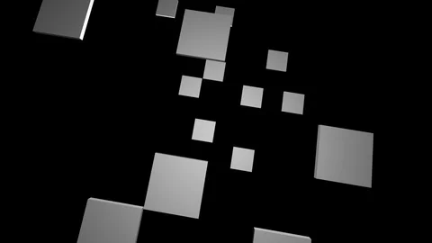 White square flies Stock Footage 99725365