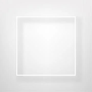 White square, frame on a bright wall vector banner design. Vector template fo Иллюстрация