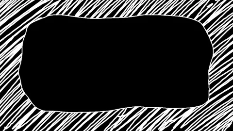 White square frame with rough scribble lines in handwritten style on a blac.. Stock Footage 323571270