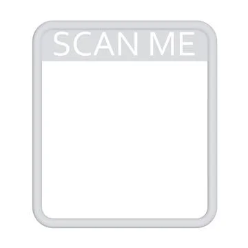 White square frame Scan Me. Isolated on a white background. 3D rendering Stock Illustration