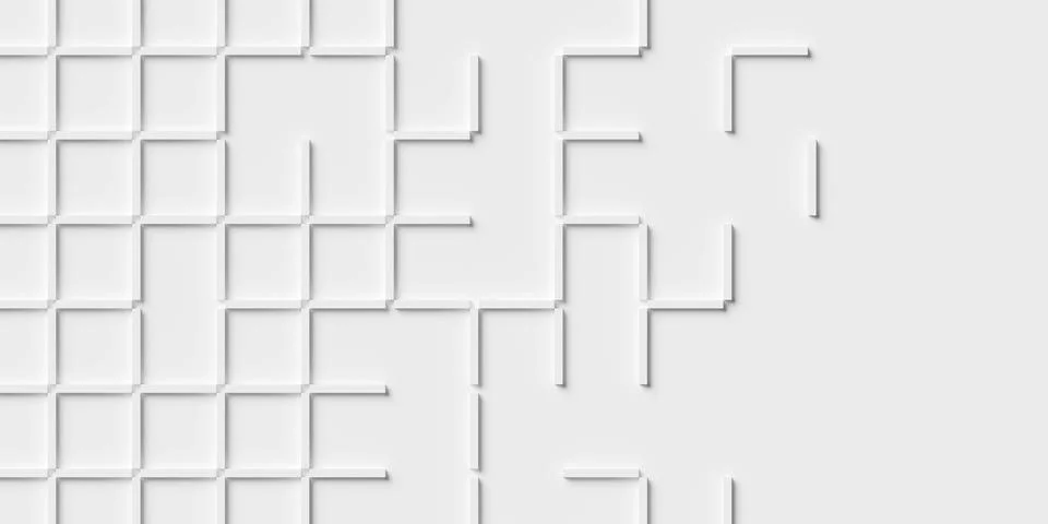 White square frames from singular boxes geometry background wallpaper banne.. Illustrazione stock