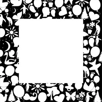 White square Stock Illustration