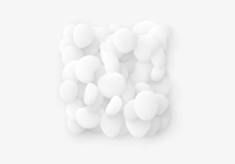 White square isolated background. Design elements of the liquid rounded plast 스톡 일러스트