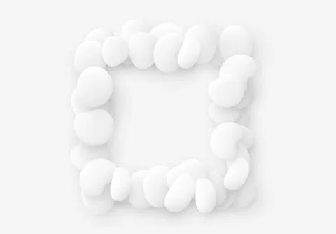 White square isolated background. Design elements of the liquid rounded plast 스톡 일러스트