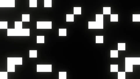 White Square Noise Background VJ Loop in 4K Stock Footage 280405647