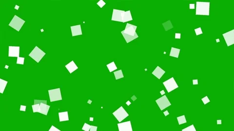 White square particles motion graphics with green screen background Stock Footage 332890010