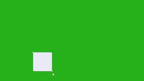 White Square Pick with Mouse Arrow 4K Green Screen Stock Footage 289913604