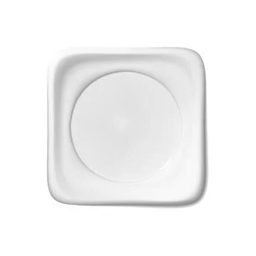 White square plate isolated vector object on a light background. Stock Illustration