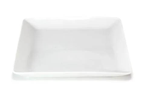 White square plate Stock Photos
