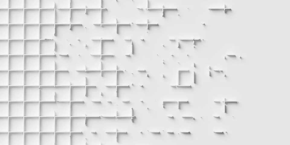 White square polygon frames pattern background wallpaper banner dissolving,.. イラスト素材