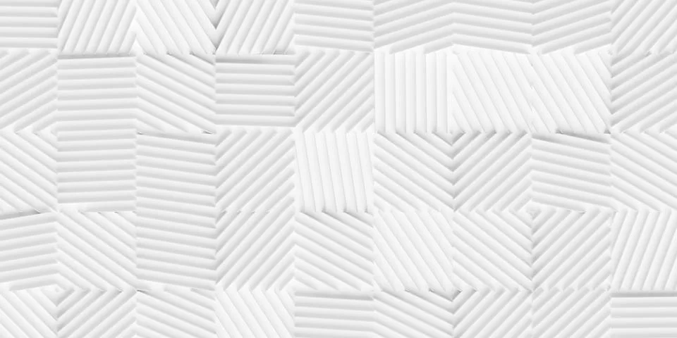 White square polygons filled with randomly rotated line pattern background .. Stock Illustration