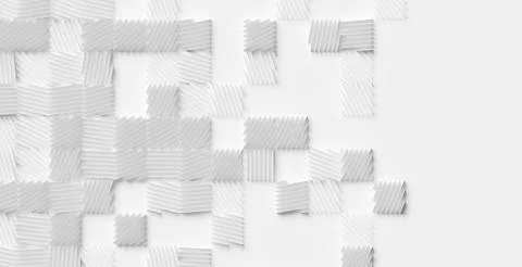 White square polygons filled with randomly rotated line pattern background .. Stock Illustration