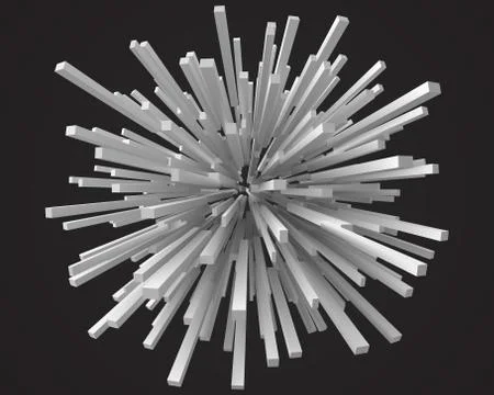 White square rods abstract. 3d style vector illustration Stock Illustration