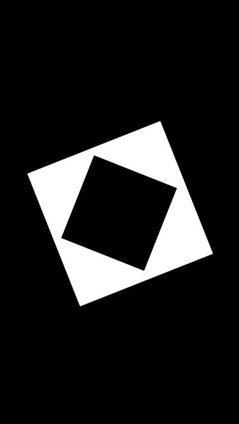 White square rotating and morphing on black background. Motion Stock Footage 319407805