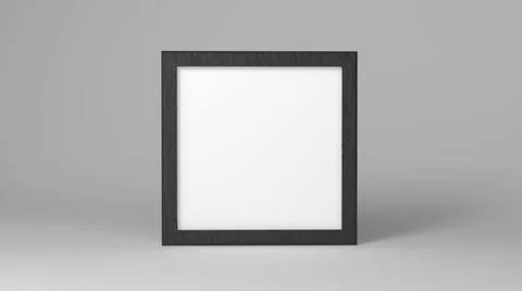 White square shape photo frame mockup on dark grey background. Branding pr... Stock Photos
