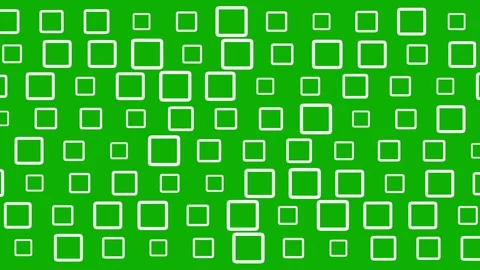 White square shapes pattern on green screen background Stock Footage 312216280