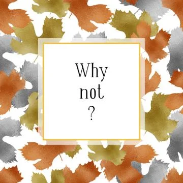 White square with a space for text frame background with autumn metallic gold Stock Illustration