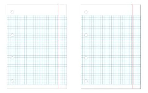 White squared paper Stock Illustration