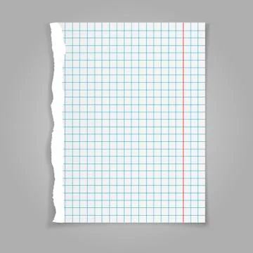 White squared paper sheet background. Vector illustration. Stock Illustration