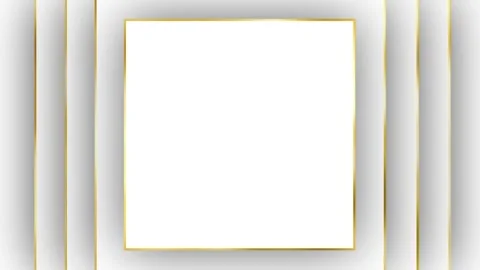 White squares with a gold border appear on a white background, in the center Stock Footage 268980013