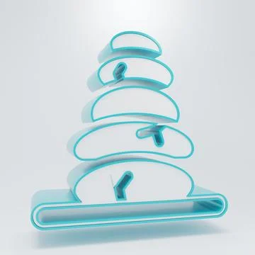 White Stack hot stones icon isolated on grey background. Spa salon accessor.. Stock Illustration
