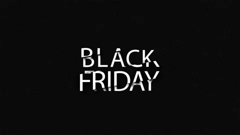 White stacked text on black, subtle glitch motion morphs into crisp typography Stock Footage 320782608