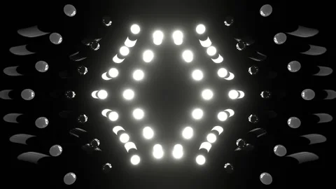 White Stage Strobe Lights Background VJ Loop in 4K Stock Footage 297208181
