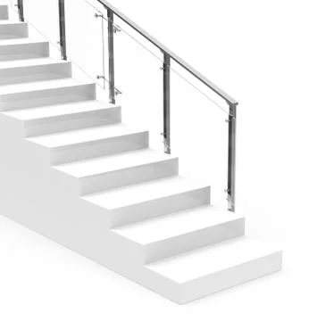 The white stair Stock Illustration
