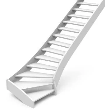 The white stair Stock Illustration