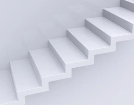 The white stair Stock Illustration