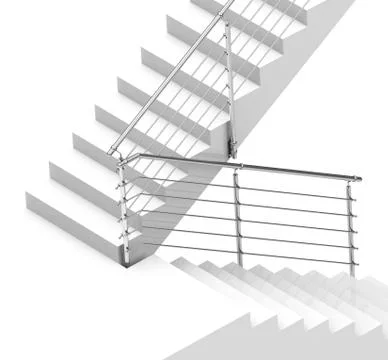 The white stair Stock Illustration
