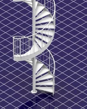 The white stair Stock Illustration