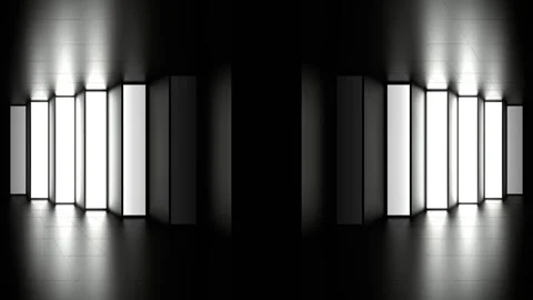 White Stair Strobe Lights Background VJ Loop in 4K Stock Footage 336326994