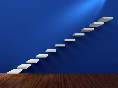 White staircase Stock Illustration