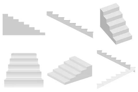 White staircase Ilustração Stock