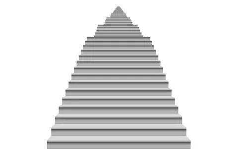 White staircase on the white background Stock Illustration