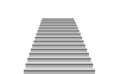 White staircase in the white room Stock Illustration