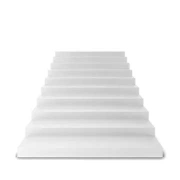 White stairs Illustrazione stock